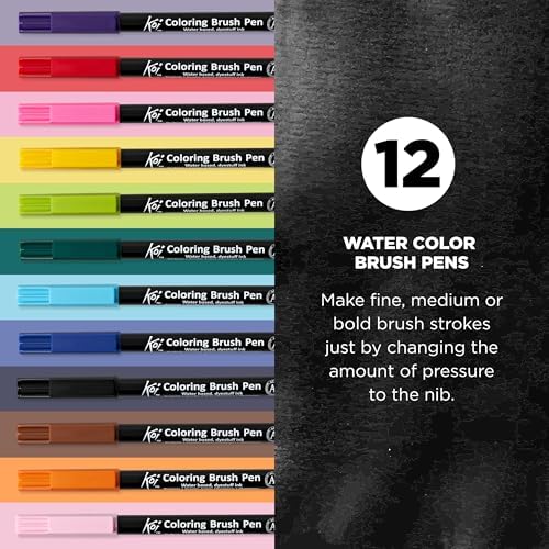 Sakura XBR-12SA 12-Piece Koi Assorted Coloring Brush Pen Set