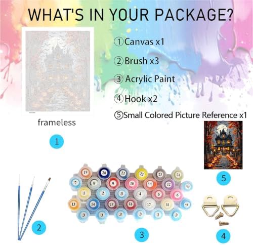 bleihum Halloween Ghost Paint by Numbers Kit for Adults 16x20inch