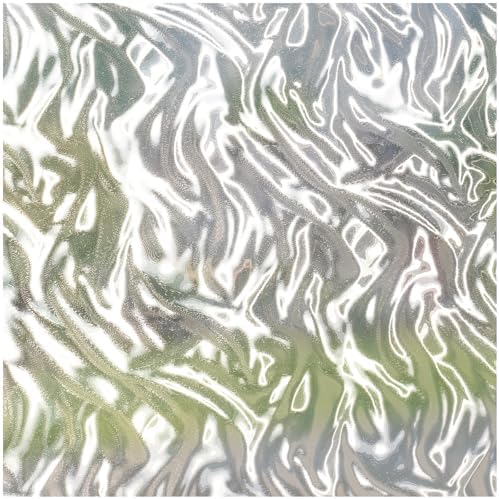 rabbitgoo Frosted Glass Window Privacy Film, Wave Pattern, 35.4" x 78.7"