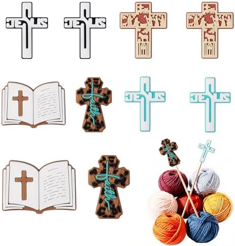 ZZXLLRO 10Pcs Cross Knitting Needle Stoppers Silicone Point Protectors Accessories Fit Size 2.5-13 (3mm-9mm) for All Different Needle Materials