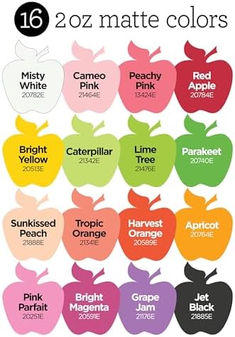 Apple Barrel, Fruity Fusion 16 Piece Paint Set, Perfect for DIY Arts and Crafts Projects