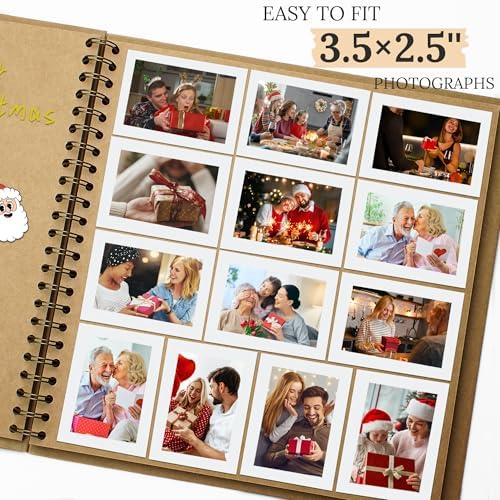 Scrapbook Photo Album 12"x12" 50 Sheets 100 Pages Hardcover Kraft Paper