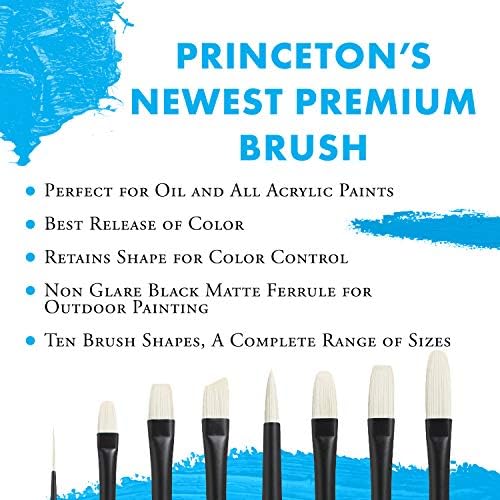 Princeton Aspen Acrylic & Oil Brush Set, Synthetic, 4 Piece, 1 Count