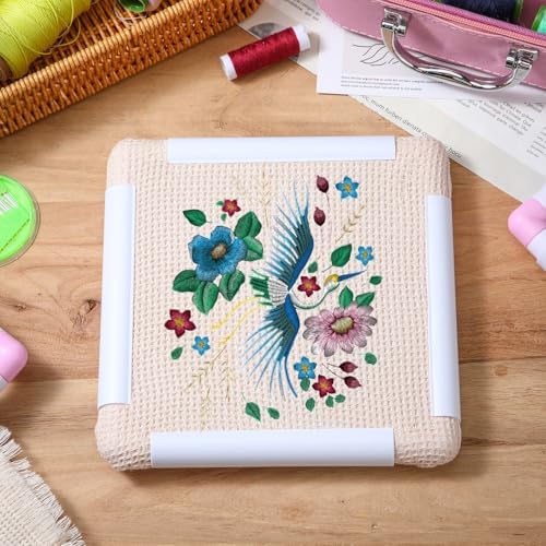 Janinka 3 Pcs Embroidery Hoop Cross Stitch Frames and Hoops, Light Purple