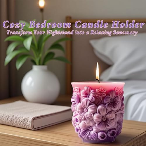 Floral Planter Resin Vase Molds, 3D Daisy Candle Silicone Molds