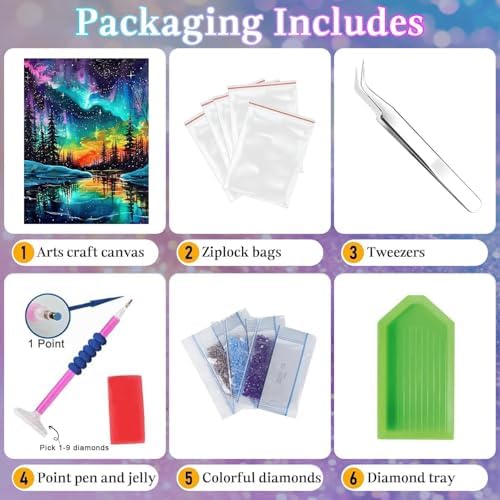 Diamond Art Kits for Adults Starry Sky,Diamond Painting Kits 12x16inch