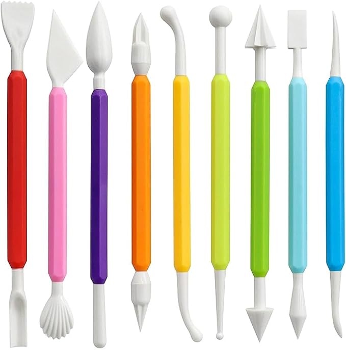 LINPHCEY Air Dry Clay Tools for Kids Ages 8+ Pottery Clay Tool Kit Plastic Clay Sculpting Tools Set for DIY Project, Modeling Polymer Clay Toys – Safe & Easy Grip for Beginners & Craft Lovers