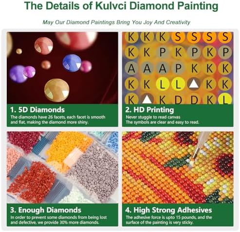 Kulvci Landscape Diamond Painting Kit for Adults, Diamond Art Kit 12x12inch