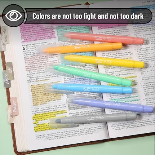 Mr. Pen- No Bleed Gel Highlighters, Friendly Colors, 8 Pack