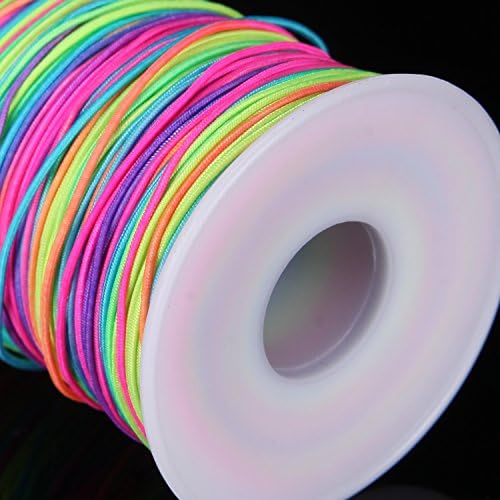 Senkary 0.8 mm Rainbow Elastic String Cord Stretchy Bracelet String Beading Thread for Jewelry Making and Bracelet Making, 109 Yards