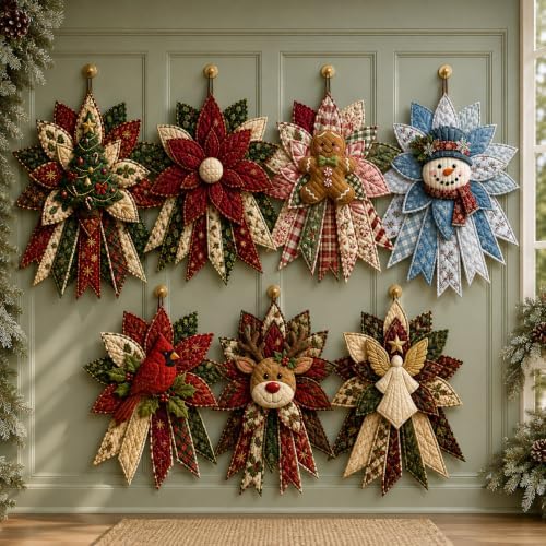 Beginner-Friendly Oversized Christmas Character Quilted Door Hanger