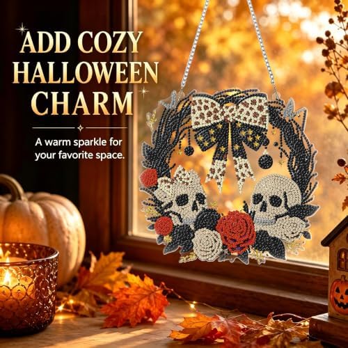 Halloween Hanging Diamond Art Kits for Adult Diamond Painting Kit Pendant
