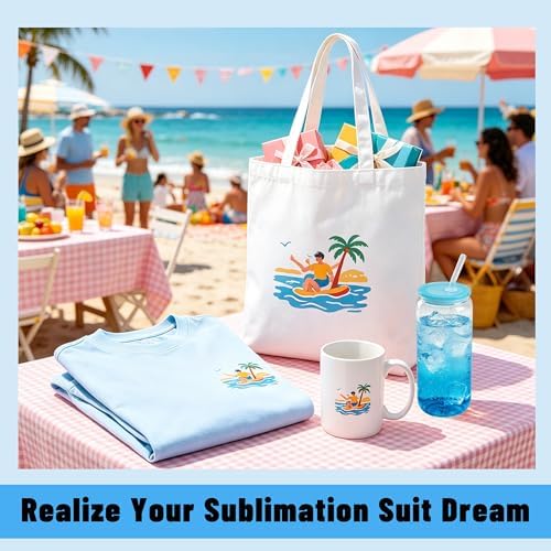 Joyclub 5 Pack Sublimation Shirts Blanks Bulk Polyester Unisex S-2XL | Wholesale crew neck short sleeve for heat transfer and vinyl; mixed sizes simplify team, event and small-batch planning gifts