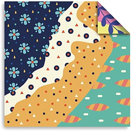 Origami Paper 6x6" Double Sided 50 Sheets 10 Colors Origami Kit,Craft Paper