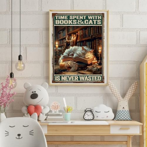 ijbnhd Diamond Art Kits for Adults 5D Cat for Home Decor 12x16inch