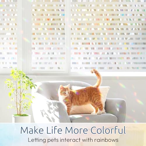 rabbitgoo Window Privacy Film Decorative, 35.4" x 157.4"