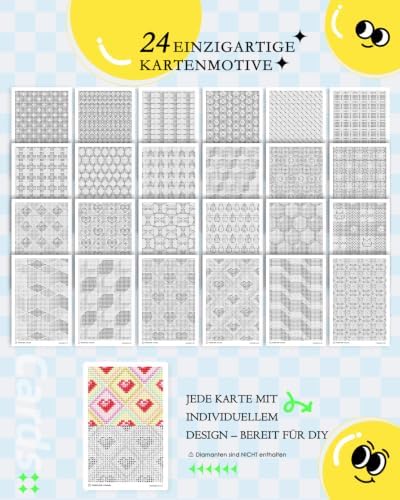 forever young 24 Designs Round Blank Diamond Freestyle Cards (No Drills)