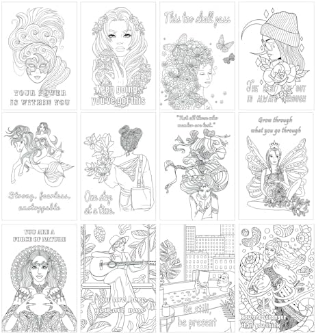 Coloring Books for Adults with 30 Patterns Positive Quotes Large Print