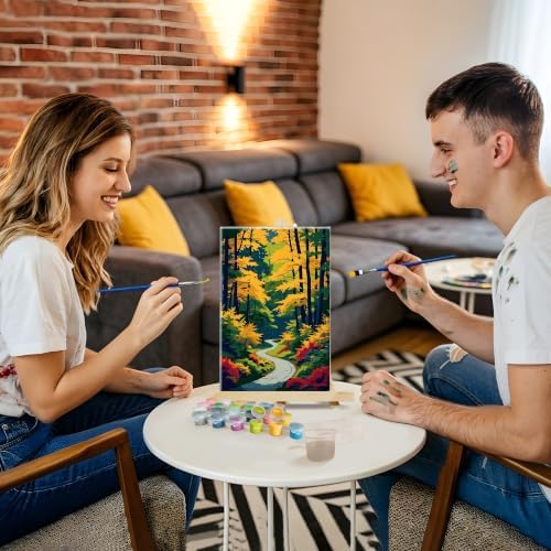 SmartEZ Framed Paint by Numbers Kit for Adults, Forest Paint by Numbers