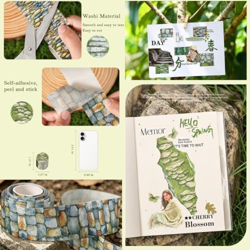 Washi Tape Stickers for Scrapbook Supplies,Path Stickers for Journaling