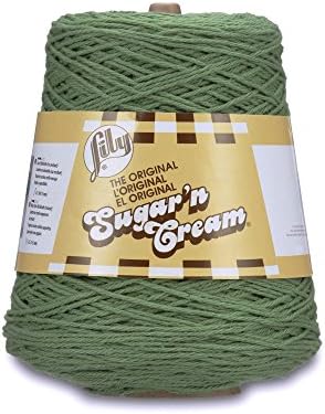 Lily Sugar'n Cream Cotton Cone Yarn, 14 oz, Sage, 1 Cone