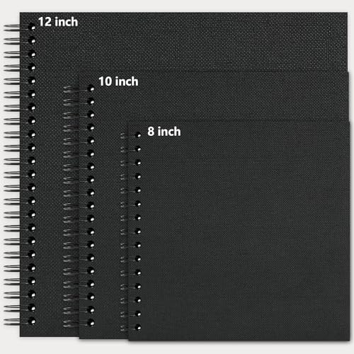 Vienrose Scrapbook Album,40 Pages,10x10 Inch,Tulip Black