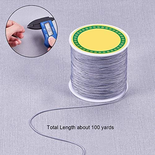 PH PandaHall 600 Yards 0.8mm Nylon Beading Thread Bracelet String Chinese Knotting Cord Kumihimo Macrame Thread Cord Blinds String Necklace Cord for Macrame Friendship Bracelet Christmas