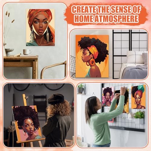 Sherr 140 Pcs 20 Set Pre Drawn Canvas Painting Kit, Elegant Lady