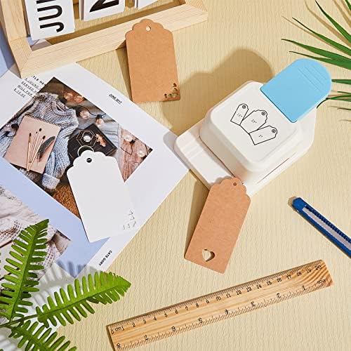Lewtemi 3 in 1 Craft Tag Punch, 1.5/2/ 2.5" Gift Tag Paper Punches for DIY