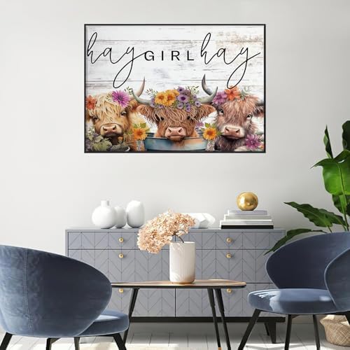 YOLENIX Highland Cattle Diamond Art Kits for Adult Diamond Painting Kit