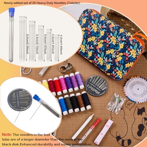 Bobode Travel Basic Cute Sewing Kit with 140PCS Sewing Accessories