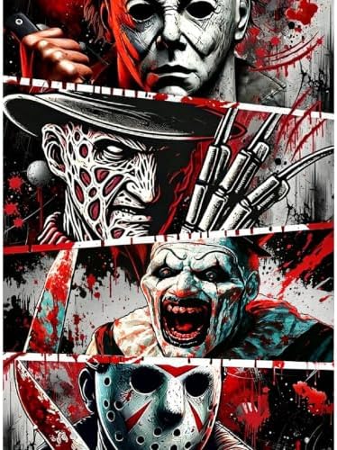 VIGEGU Horror Paint by Numbers Kit for Adults Beginner 12x16 Inch