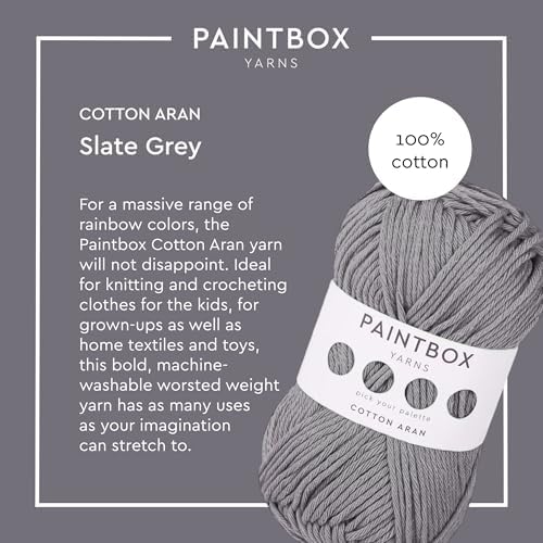 Paintbox Yarns 100% Cotton Aran Yarn 1.76oz / 50g, 93yds / 85m