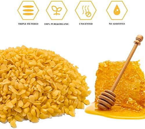 TRINIDa Yellow Beeswax Pellets 5LB(80 oz), Organic Bees Wax Pellets for DIY Candles, Beeswax for Candle Making, Skin, Body, Face, and Hair Care, Lotions, DIY Creams, Lip Balm and Soap Making
