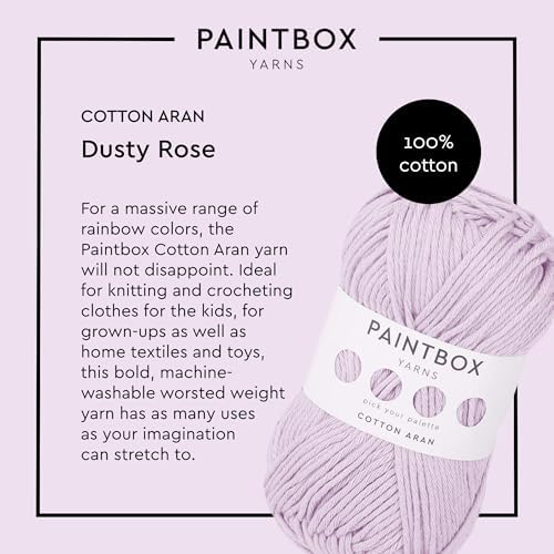 Paintbox Yarns 100% Cotton Aran Yarn 1.76oz / 50g, 93yds / 85m