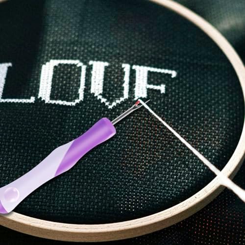 2 PCS Seam Rippers, Rippers for Sewing and Thread,Remover Stitch Tool for Hand Sewing, Knitting, Cross Stitching, Embroidery and Thread Removal(Purple + Green)