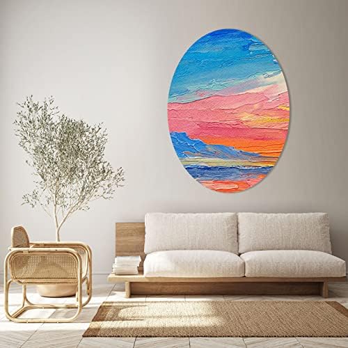 PATIKIL Paint Canvases Panel for Painting, 2 Pack 12x16 Inch Oval Wood Frame Stretched Blank Art Board Panels for Acrylic, Oil, Tempera Painting, White