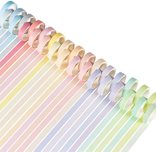 YUBBAEX Natural Color Washi Tape Set 30 Rolls Decorative Tapes for DIY Crafts, Journals, Planners, Scrapbooking, Wrapping (Macaron 30 Rolls)
