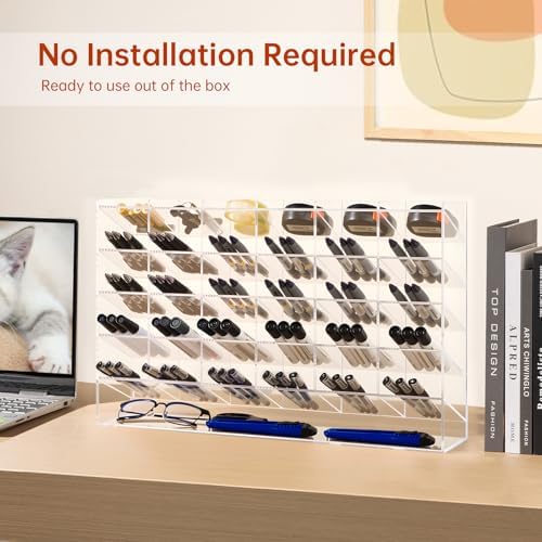 BEYGORM Acrylic Vertical Marker Organizer for 375 Markers, Desk Orgaizer