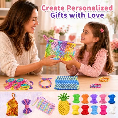 1000 Pcs Potholder Loops, Weaving Loom Refill Loops for 7" Loom