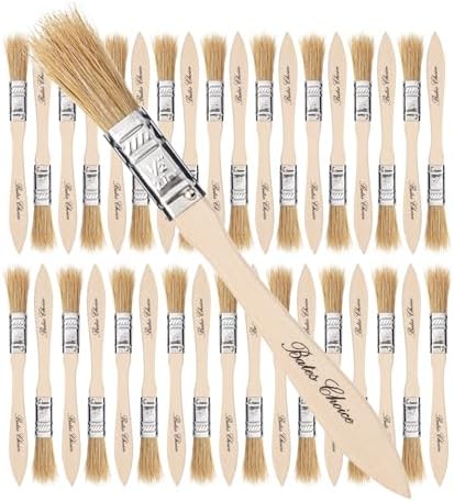 Bates- Chip Paint Brushes for Painting, 1/2 Inch, 36 Pack, Wood Handle, Natural Bristle Paint Brush
