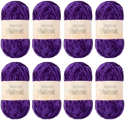 Soft Velvet Chenille Yarn for Crocheting, Super Bulky Yarn for Blankets