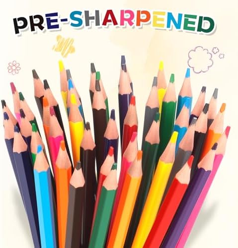 YEGEER 528 Count Colored Pencils Bulk, 12 Assorted Colors, 44 Packs Pre-sharpened Coloring Pencils Set for Kids and Adult, Teachers Essential Classroom Prizes, Back to School Supplies (528)