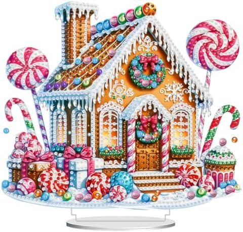 VeGuude Christmas Diamond Art Kits for Adults,DIY Acrylic Art Desktop Decor