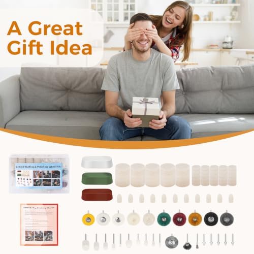 82PCS Buffing & Polishing Kit, 1/8" Shank Rotary Tool Accessories