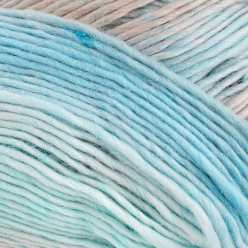 Loops & Threads Facets Yarn - Yarn for Knitting, Crochet, Weaving, and Arts & Crafts - Frost, Acrylic, 3.5 oz