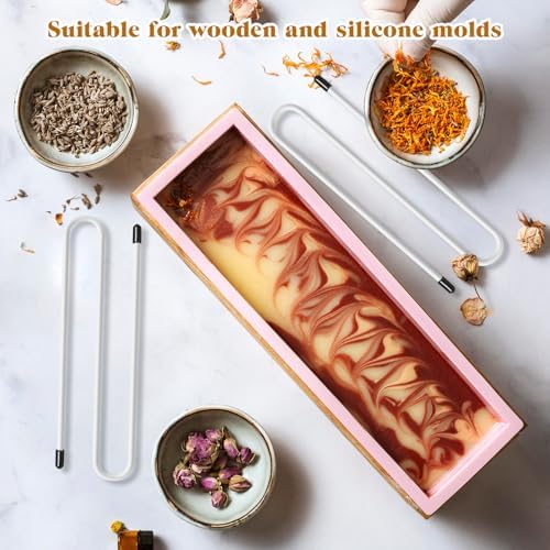 2 Pack Soap Swirl Tools, Bendable Soap Making Supplies, Cold Process Adjustable Hanger Swirl Tool for Molds Up to 18 Inches, DIY Soap, Cold Process Soap Swirl Accessories