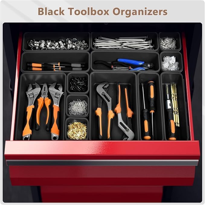 A-LUGEI【Large Size】【5 Pcs】 Tool Box Organizer Tray Divider Tool Chest