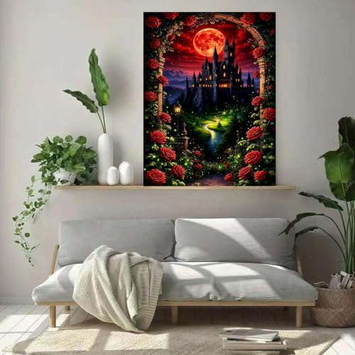 WUDWL Diamond Art Kits for Adults, 5D Castle Diamond Painting Kits