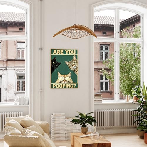 xcemhil Cat Paint by Numbers Kit for Adults Beginner, are Your Pooping Acrylic Paint by Number Kits Suitable for Home Wall Art Decor Gifts 16x20 Inch